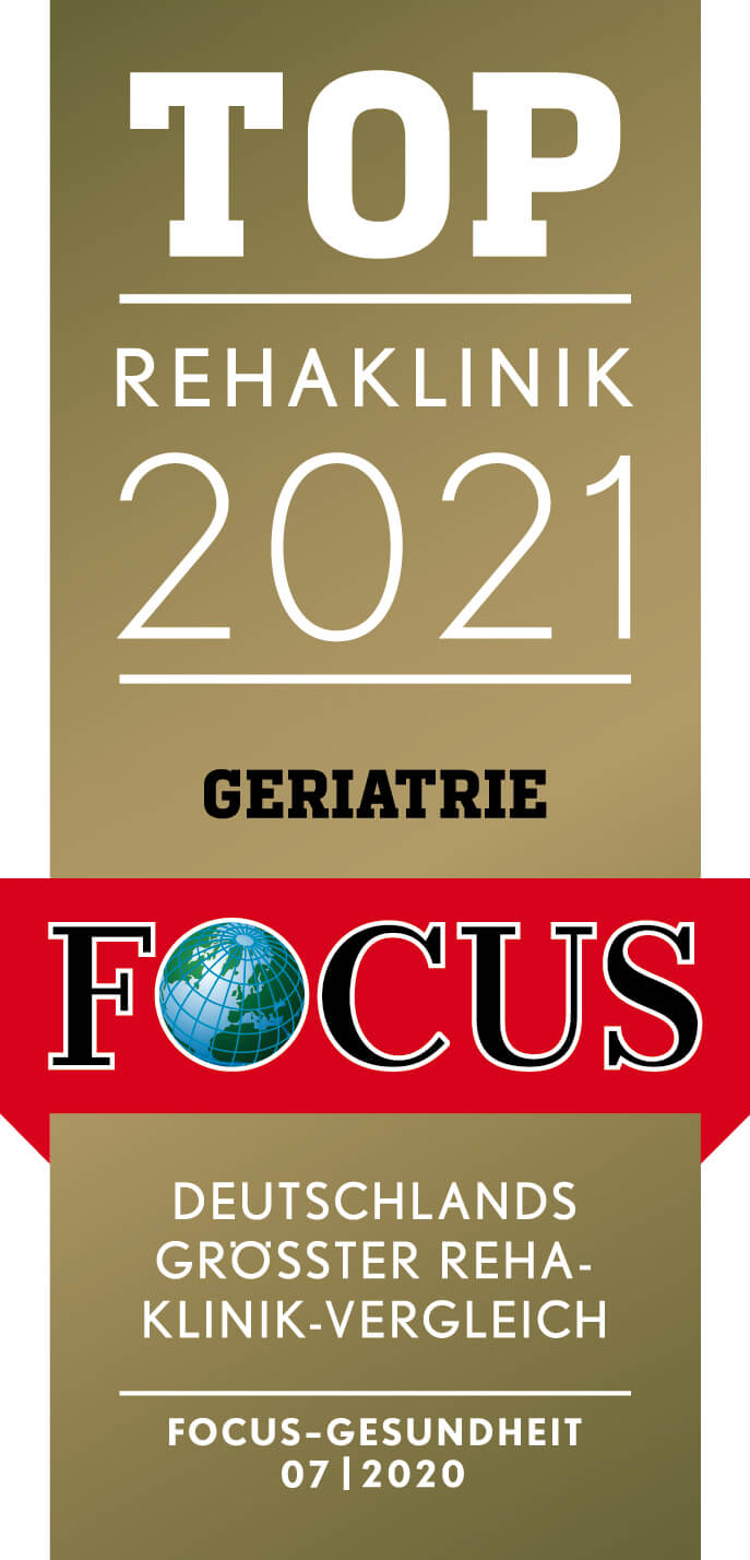 Focus Zertifikat Top Rehaklinik 2021 Geriatrie 2021 St. Marien-Hospital
